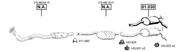 ASMET ME010965 Exhaust System